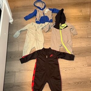 Nike Baby Boy Onesies Lot of 4 Bundle Size 6months Clothing Bodysuits Coveralls